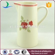 YSj0004-01 flor vermelha design decalque jarro de cerâmica do banheiro